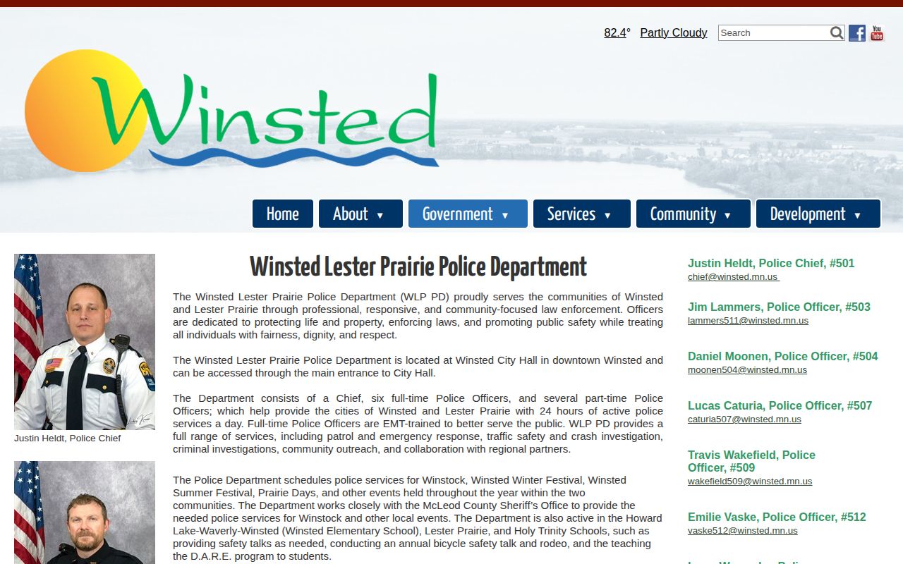 Winsted police records source for McLeod County booking information
